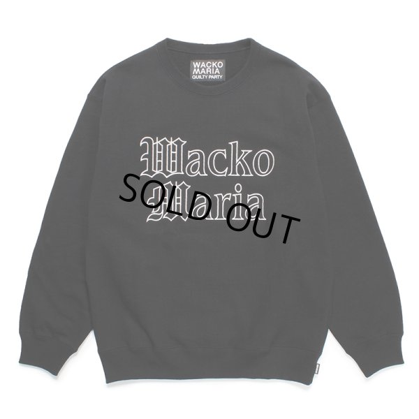 画像1: WACKO MARIA/HEAVY WEIGHT CREW NECK SWEAT SHIRT（BLACK）［クルーネックスウェット-24春夏］