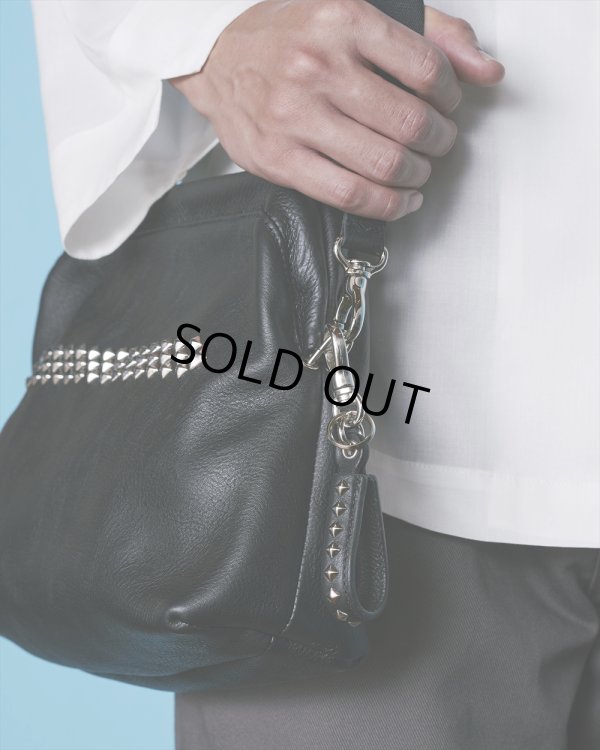 画像4: CALEE/STUDS LEATHER ASSORT KEY RING ＜TYPE I＞ D（BLACK/D）［スタッズレザーキーリング-24春夏］