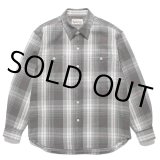 WACKO MARIA/CHECK FLANNEL SHIRT（GRAY）［チェックフランネルシャツ-24春夏］