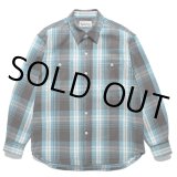 WACKO MARIA/CHECK FLANNEL SHIRT（BLUE）［チェックフランネルシャツ-24春夏］