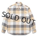 WACKO MARIA/BLOCK CHECK FLANNEL SHIRT（YELLOW）［ブロックチェックフランネルシャツ-24春夏］