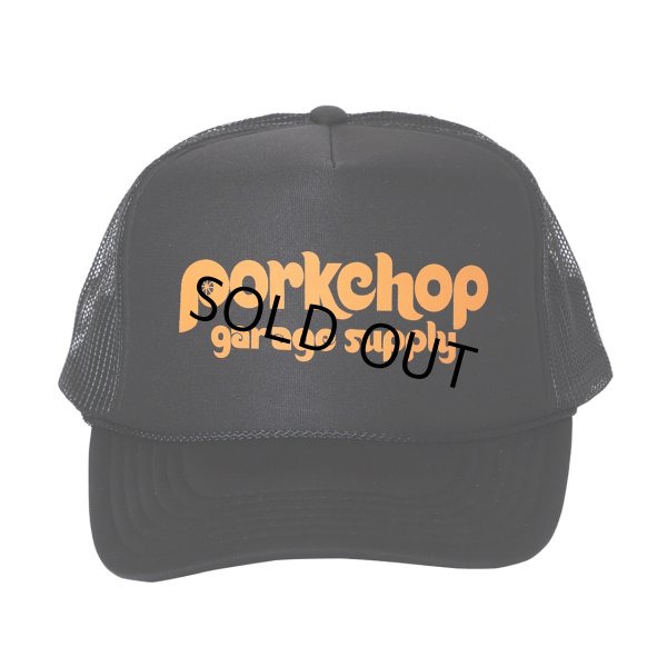 画像1: PORKCHOP/WHEEL LOGO MESH CAP（BLACK）［メッシュキャップ-23秋冬］