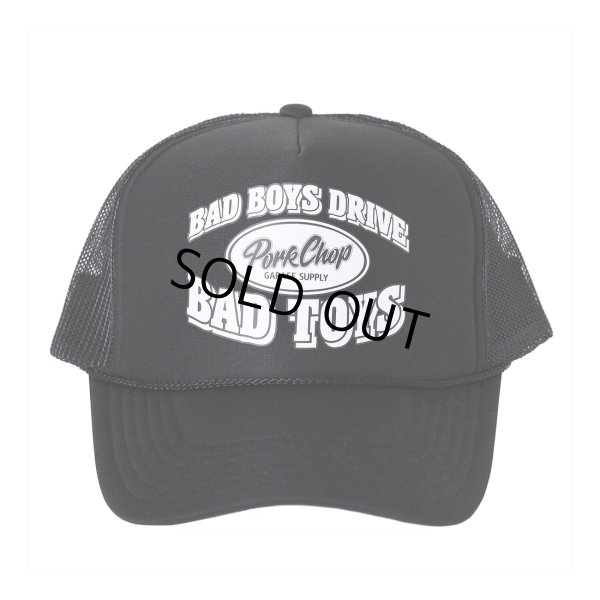 画像1: PORKCHOP/BAD TOYS CAP（BLACK）［メッシュキャップ-23春夏］