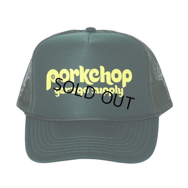 画像1: PORKCHOP/WHEEL LOGO MESH CAP（DARK GREEN）［メッシュキャップ-23秋冬］