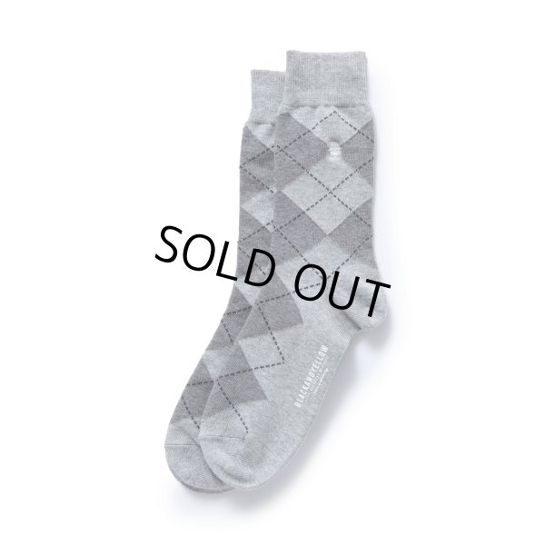 画像1: RATS/COTTON ACRYLIC ARGYLE SOCKS（GRAY）［ソックス-24春夏］