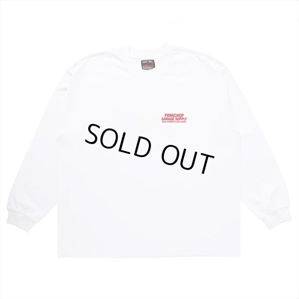 画像2: PORKCHOP/LOGO PORK L/S TEE（WHITE）［プリント長袖T-24春夏］