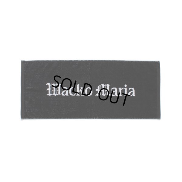 画像1: WACKO MARIA/LOGO JACQUARD TOWEL（SMALL）（BLACK）［ロゴジャガードタオル-24春夏］