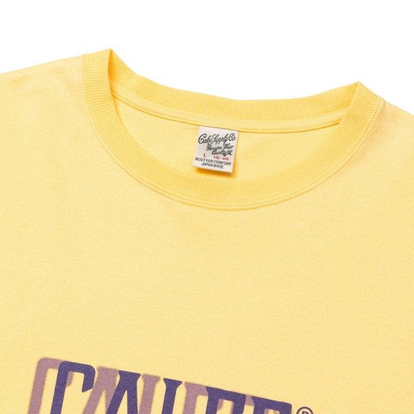 画像2: CALEE/DROP SHOULDER CALEE BLUR LOGO TEE（YELLOW）［ドロップショルダープリントT-24春夏］