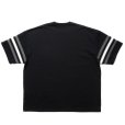 画像2: COOTIE PRODUCTIONS/Jacquard Sleeve S/S Tee（Black）［ジャガードスリーブT-24春夏］ (2)