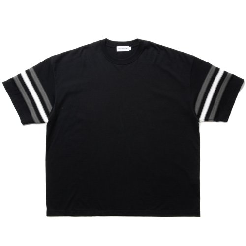 他の写真1: COOTIE PRODUCTIONS/Jacquard Sleeve S/S Tee（Black）［ジャガードスリーブT-24春夏］