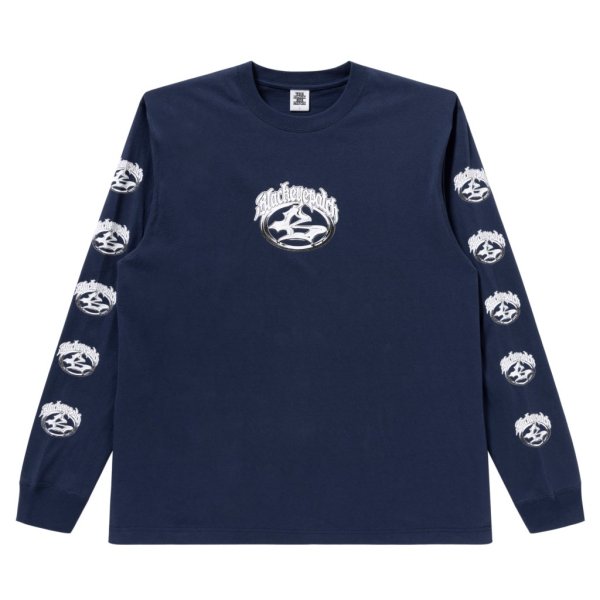 画像1: BlackEyePatch/KUSTOM CAR EMBLEM L/S TEE（NAVY）