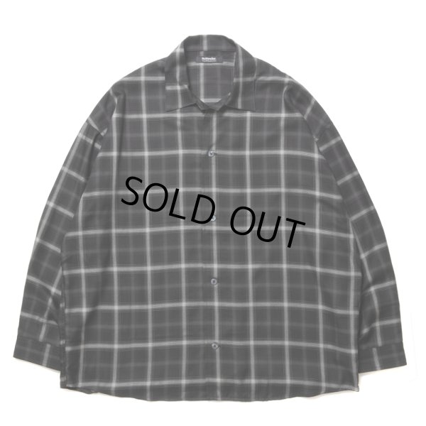 画像1: ROTTWEILER/R9 CHECK SHIRT（BLACK） 【40%OFF】［チェックオープンカラーシャツ-23秋冬］