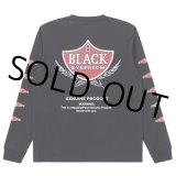 BlackEyePatch/SWEET CIGAR LABEL L/S TEE（BLACK）