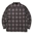 画像2: CALEE/RAYON CHECK OPEN COLLAR L/S SH（BLACK） 【30%OFF】［レーヨンチェックオープンカラーシャツ-24春夏］ (2)