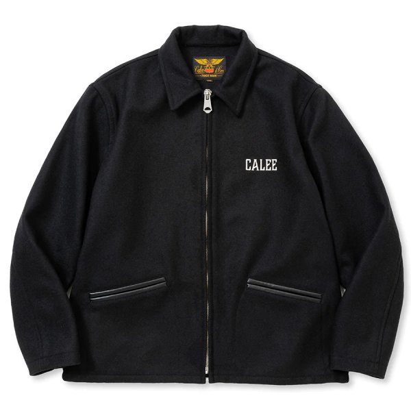 画像1: CALEE/MELTON WOOL SPORTS TYPE JACKET＜REBELS RULE＞（BLACK） 【40%OFF】［メルトンウールスポーツJKT-23秋冬］