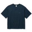 画像1: CALEE/EMBROIDERY DROP SHOULDER S/S TEE（NAVY）［ドロップショルダー刺繍T-24春夏］ (1)