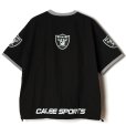 画像2: CALEE/× NFL RAIDERS S/S NYLON GAME SH（BLACK）［ナイロンゲームシャツ-24春夏］ (2)