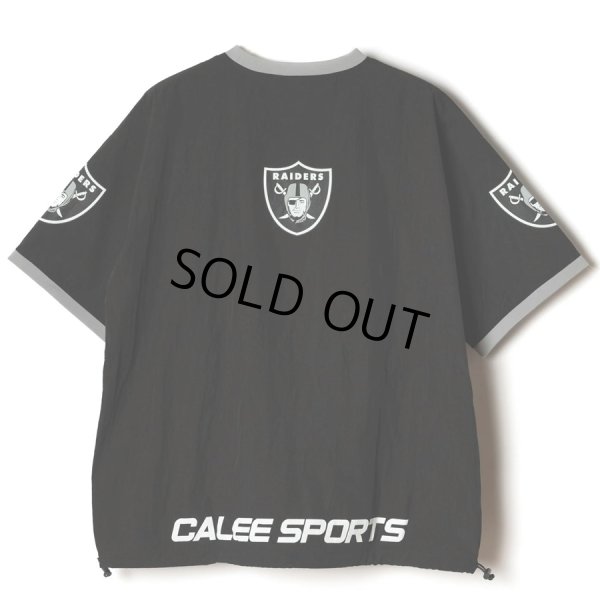 画像2: CALEE/× NFL RAIDERS S/S NYLON GAME SH（BLACK）［ナイロンゲームシャツ-24春夏］