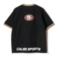 画像2: CALEE/× NFL 49ERS S/S NYLON GAME SH（BLACK）［ナイロンゲームシャツ-24春夏］ (2)