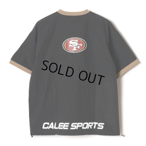 画像2: CALEE/× NFL 49ERS S/S NYLON GAME SH（BLACK）［ナイロンゲームシャツ-24春夏］