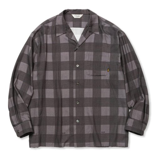 他の写真1: CALEE/RAYON CHECK OPEN COLLAR L/S SH（BLACK） 【30%OFF】［レーヨンチェックオープンカラーシャツ-24春夏］