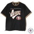 画像1: CALEE/× NFL 49ERS S/S NYLON GAME SH（BLACK）［ナイロンゲームシャツ-24春夏］ (1)