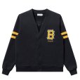 画像1: BlackEyePatch/JAGGED B LOGO SWEAT CARDIGAN （BLACK） (1)