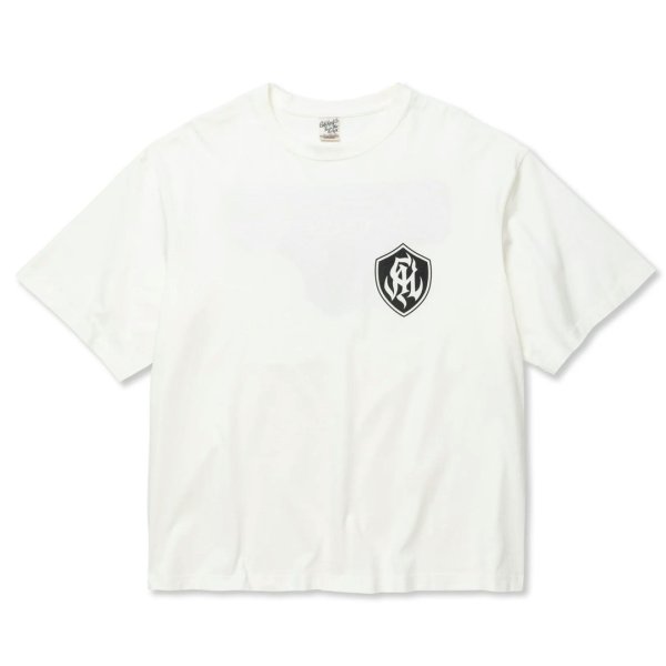 画像2: CALEE/DROP SHOULDER S.V.D.S.H LOGO TEE ＜NATURALLY PAINT DESIGN＞（WHITE）［ドロップショルダープリントT-24春夏］