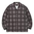 画像1: CALEE/RAYON CHECK OPEN COLLAR L/S SH（BLACK） 【30%OFF】［レーヨンチェックオープンカラーシャツ-24春夏］ (1)