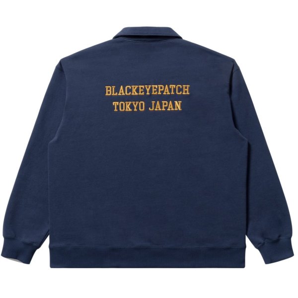 画像2: BlackEyePatch/ROYAL B EMBLEM COLLARED SWEAT PULLOVER（NAVY）