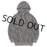 CALEE/FEATER PATTERN PULLOVER HD（CHARCOAL） 【40%OFF】［フェザー柄プルオーバーパーカー-23秋冬］