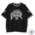 画像1: CALEE/× NFL RAIDERS S/S NYLON GAME SH（BLACK）［ナイロンゲームシャツ-24春夏］ (1)