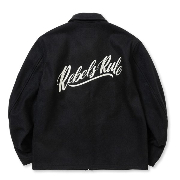 画像2: CALEE/MELTON WOOL SPORTS TYPE JACKET＜REBELS RULE＞（BLACK） 【40%OFF】［メルトンウールスポーツJKT-23秋冬］