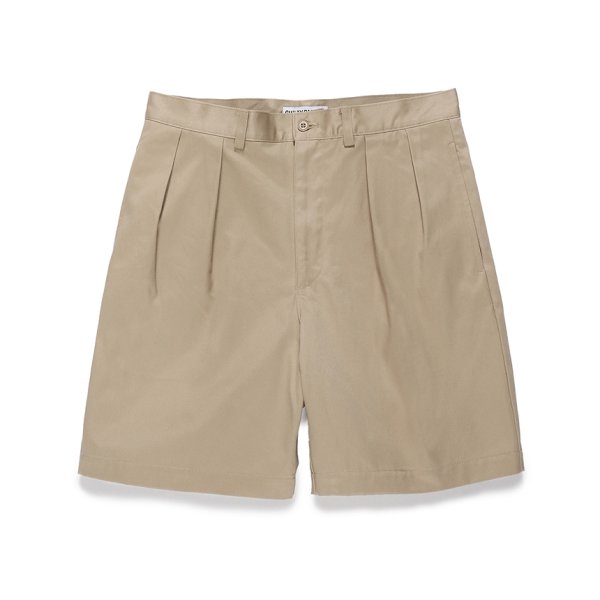 画像1: WACKO MARIA/DOUBLE PLEATED CHINO SHORT TROUSERS（BEIGE）［ツータックチノショーツ-24春夏］