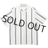 WACKO MARIA/STRIPED OPEN COLLAR SHIRT（WHITE）［ストライプオープンカラーシャツ-24春夏］