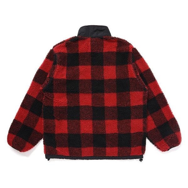 画像2: CHALLENGER/BUFFALO PLAID BOA JACKET（RED）［バッファローチェックボアJKT-24秋冬］