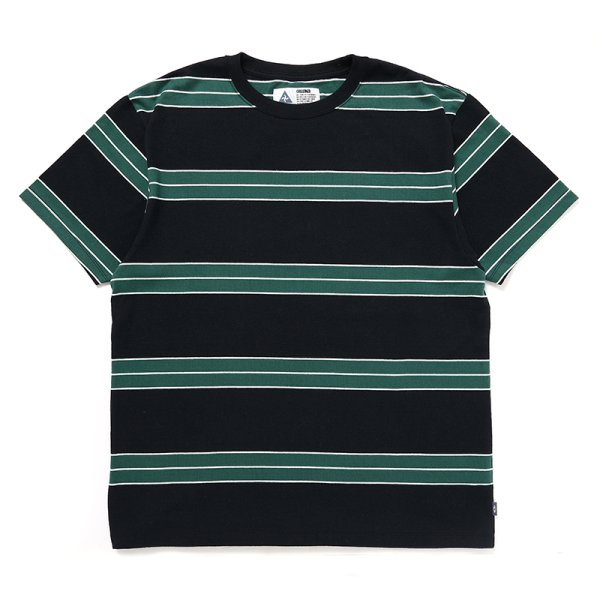 画像1: CHALLENGER/CLASSIC BORDER TEE（BLACK/GREEN）［クラシックボーダーT-24秋冬］