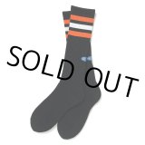 CHALLENGER/LINE SOCKS（BLACK）［ラインソックス-24秋冬］