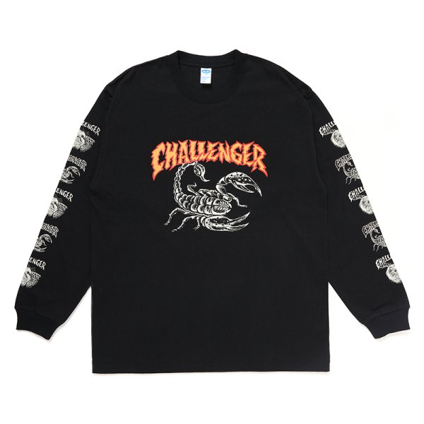 画像1: CHALLENGER/L/S SCORPION TEE（BLACK）［プリント長袖T-24秋冬］