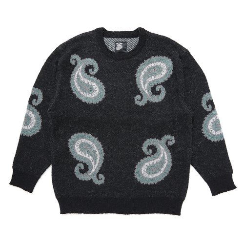 他の写真1: CHALLENGER/BIG PAISLEY C/N SWEATER（BLACK）［ビッグペイズリーセーター-24秋冬］