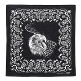 CHALLENGER/EAGLE HEAD BANDANA（BLACK）［イーグルヘッドバンダナ-24秋冬］