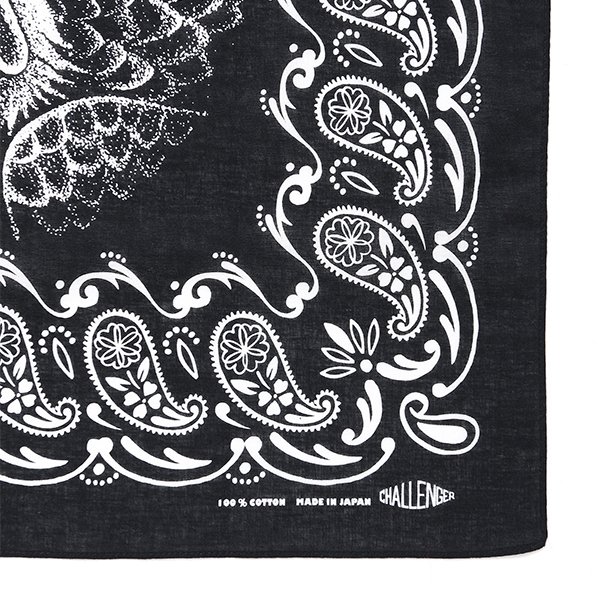 画像3: CHALLENGER/EAGLE HEAD BANDANA（BLACK）［イーグルヘッドバンダナ-24秋冬］