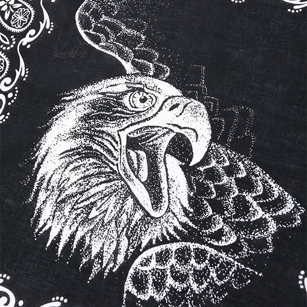 画像2: CHALLENGER/EAGLE HEAD BANDANA（BLACK）［イーグルヘッドバンダナ-24秋冬］