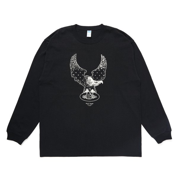 画像1: CHALLENGER/L/S OVAL EAGLE TEE（BLACK）［プリント長袖T-24秋冬］