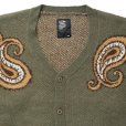 画像3: CHALLENGER/BIG PAISLEY CARDIGAN（OLIVE）［ビッグペイズリーカーディガン-24秋冬］