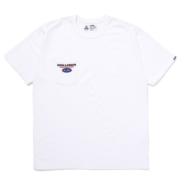 画像1: CHALLENGER/SAILOR LOGO POCKET TEE（WHITE）［刺繍ポケT-24秋冬］