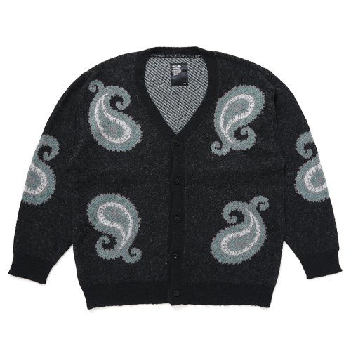 他の写真1: CHALLENGER/BIG PAISLEY CARDIGAN（BLACK）［ビッグペイズリーカーディガン-24秋冬］