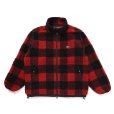 画像1: CHALLENGER/BUFFALO PLAID BOA JACKET（RED）［バッファローチェックボアJKT-24秋冬］ (1)