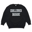 画像1: CHALLENGER/COLLEGE LOGO C/N SWEAT（BLACK）［クルーネックスウェット-24秋冬］ (1)