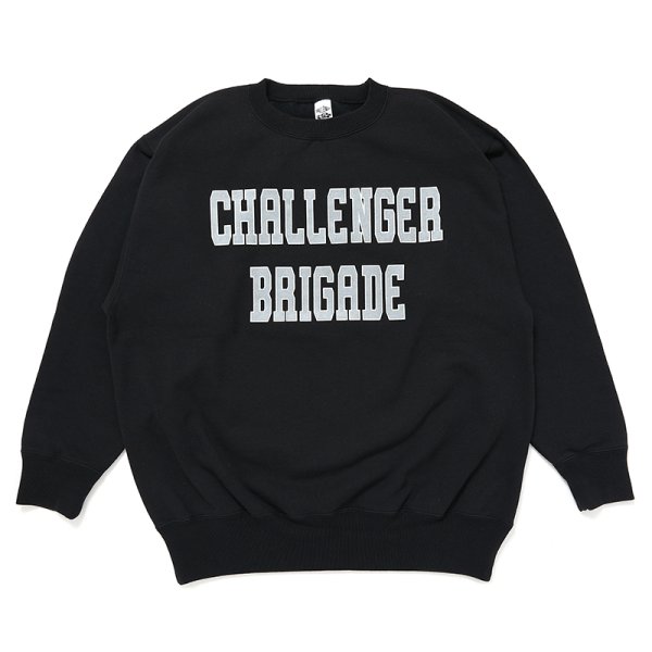 画像1: CHALLENGER/COLLEGE LOGO C/N SWEAT（BLACK）［クルーネックスウェット-24秋冬］